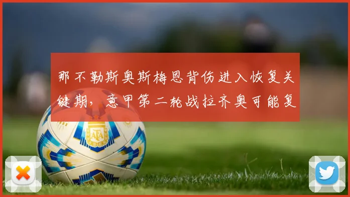 那不勒斯奥斯梅恩背伤进入恢复关键期,意甲第二轮战拉齐奥可能复出